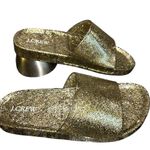 J.Crew  Sparkling Gold Slide Women’s Sandals New size 8 Photo 2