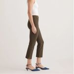 Quince Ultra-Stretch Ponte Kick Flare Pants size Large in Olive Green Photo 1