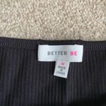 Better Be  Double Strap One Shoulder Black Crop Tank Top Size M Photo 2