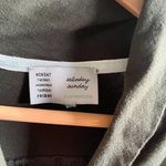 Anthropologie SATURDAY SUNDAY OLIVE GREEN BUTTON DOWN BLOUSE TOP TIE FRONT SZ L Photo 4