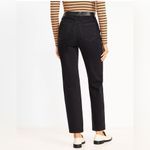 Loft Size 31”/ 12 Black Pants with Leather Trim and Ring Detail Photo 2