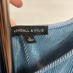 Kendall + Kylie Ribbed Crop Top – Blue Spaghetti Strap Babe Vibes | Size L Photo 3