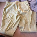 Theory Lime Bright Linen Blend Pull On Pants Size 12 Photo 5