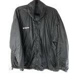 Columbia Womens Windbreaker Jacket Cinch Waist Packable Zip Pockets Black XL Photo 0