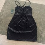 Wild Fable Women's Sleeveless Corset Satin Bodycon Dress -  Black Photo 5