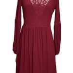 American Eagle  Maroon Burgundy Long Sleeve Lace XS Photo 0