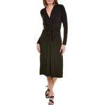 CAbi  Black Dishy Faux Wrap Dress Sz.L Photo 1