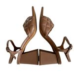 Open Edit Austyn Tan Mocha Quilted Ankle Strap Block Heel Sandals Size 5.5 Photo 3