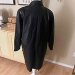 Nordstrom  Vinatage Black Leather Mid Blazer Size‎ Medium Photo 2