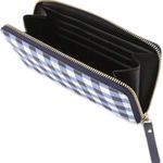Kate Spade  Hyde Lane Gingham Michele Zip Around Wallet in Navy White, New w/ Tag Photo 3
