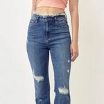 Risen  JEANS RAW EDGE WAIST W FRAYED HEM FLARE  Photo 0