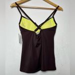 Athleta  NEW Women's Brown Floral Athletic Beach Tankini Top Size 34B/ 32C Photo 2