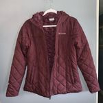 Columbia Copper Crest Maroon Purple Ski Jacket Insulated Waterproof Hooded Med Photo 3