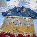 Hearts of Palm size 10 linen blend top and wide leg capris. Blue Photo 3