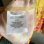 London Times  Yellow and Pink Floral Midi Dress Size 10 Photo 7