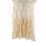 Altar'd State Crochet Open Knit Short Sleeve Tunic Top With Open Back Photo 2