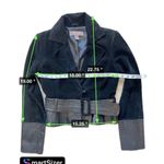 Kenar  Women's RARE Black Suede Leather Belted Jacket W Shiny Leather Accent Sz M Photo 7