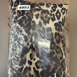 Mable leopard print denim romper size small NWT Tan Photo 6