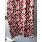 Betsey Johnson Strawberry Puff Sleeve Smocked Bodice Tiered Maxi Dress Sz Large Photo 4