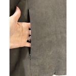 Jones New York Jacket Womens XL Gray Green Microfiber Full Zip Faux Fur Photo 6