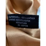 wilson's leather Wilsons 100% Leather Womens Tan Brown Button Down Long Sleeve Coat Jacket Size S Photo 3