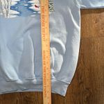 VTG 90s Morning Sun Blue Cardinal Winter Scene Collared Sweatshirt Womens M Size M Photo 7