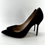 Manolo Blahnik BB 70 Pumps Suede Pointed Toe Stiletto High Heel Slip On Navy 10 Photo 3