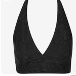 Topshop Black Lace Halter Crop Top Photo 4