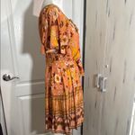 Alt Daly Chic Floral Dress in Peach, orange, brown, yellow floral Orange Size L Photo 4