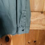 American Eagle Woman's Small Light Green Long Sleeve Button Up Shirt Lyocell Photo 3