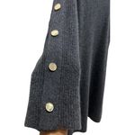 Sandro Paris Embellished Ribbed Wool & Cashmere Long Sleeve Gray Mini Dress US 2 Photo 6
