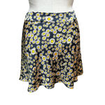 Free People Phoebe Daisy Print Mini Skirt Black Orange Size 2 Photo 6