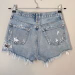 AGOLDE Parker Vintage Cut Off Distressed Button Fly Denim Shorts Swapmeet 24 Photo 4