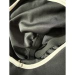 Athleta  Black Athletic Tennis Dress XLT Racerback Built-in Bra White Trim Photo 5