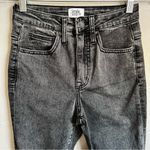 Simple Society  Washed Black High Rise Mom Raw Hem Denim Jeans Photo 8