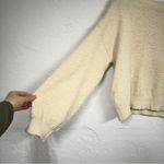 Molly Bracken La Maison X  Cream Teddy Bear Pullover Sweater Womens S Cozy Soft Photo 2