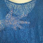 Lane Bryant ‎ Dress 24 Lace Fit & Flare Blue Teal Sleeveless A-Line Plus Photo 6