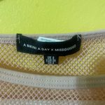 A Bikini a Day + Missguided Blush Mesh Long Sleeve Crop Top Pink Size 4 Photo 3