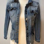 Chelsea and Violet Girls Distressed Jean Jacket Pockets Long Sleeve Streetwear Photo 0