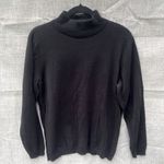 Talbots Women  Mock Neck Long Sleeve Cotton Blend Black Stretch Turtleneck Sz XL Photo 0