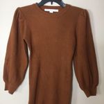 HYFVE  brown puffer sleeves sweater dress size large ladies cute modest Photo 3