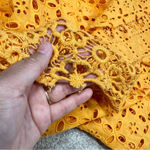 BHLDN x Free People Robinne Crochet Lace Maxi Dress Boho Yellow Orange Size M Photo 13