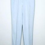 Akris  Magda Slim Fit Silk Cotton Stretch Powder Blue Jean Pants Size 4 Photo 0