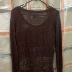 Rock & Republic Oversized sweater sheer and holey Fishnet knit sweater black a Photo 3
