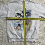 Disney 100 Sweatshirt Women's L White Mickey Woody Stitch Tiana Movie Photo 1
