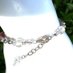 Sterling silver pink lamp work beaded bracelet Photo 7