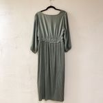 Baltic Born Gabriella Satin Midi Dress in Eucalyptus Green Extra Large Photo 2