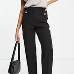 River Island  Women’s Sz 10 Cigarette Pants in Black Photo 0