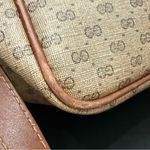 Gucci Vintage Micro GG Supreme PVC Canvas Brown Leather Trim Shoulder Bag Photo 13