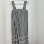 Vineyard Vines Women's Striped Embroidered Maxi Dress White And Gray Size 4 Photo 2